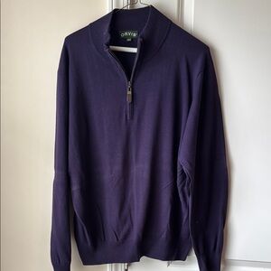 Orvis Men's Purple Sweater